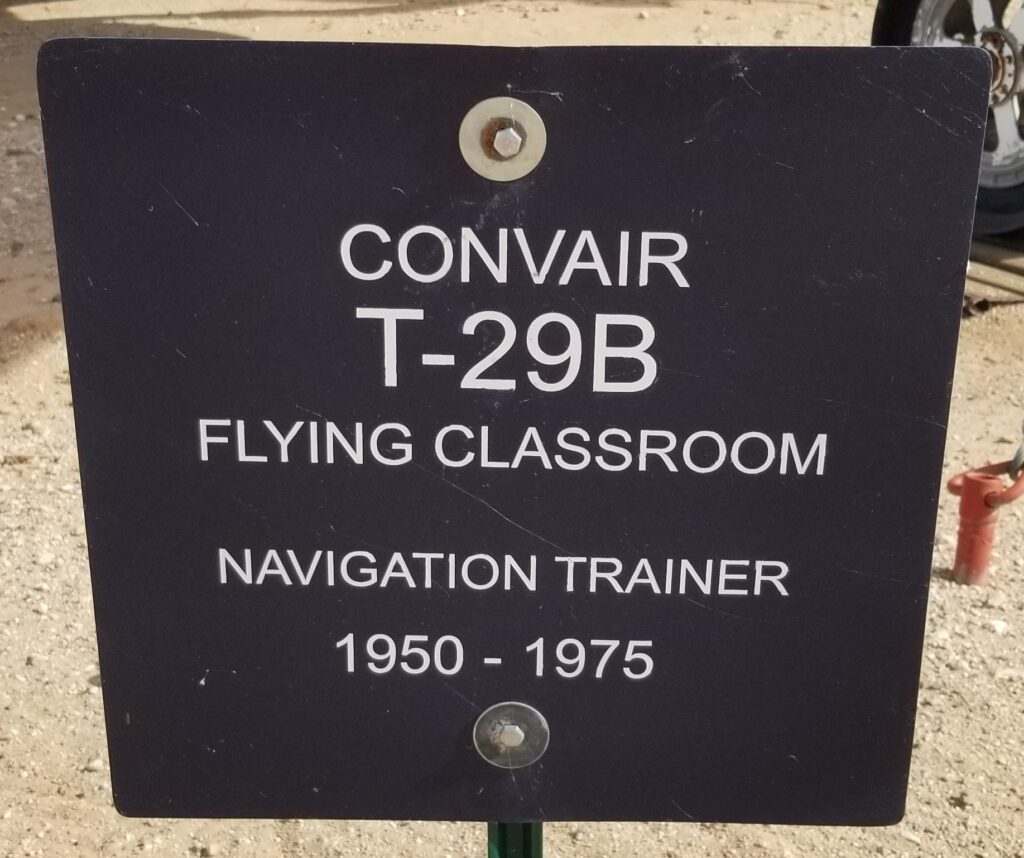 CONVAIR T-29B FLYING CLASSROOM MEMORIAL AIRCRAFT PLAQUE