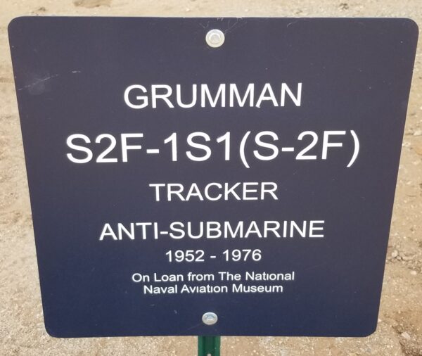 GRUMMAN S2F-1S1 (S-2F) TRACKER MEMORIAL AIRCRAFT PLAQUE