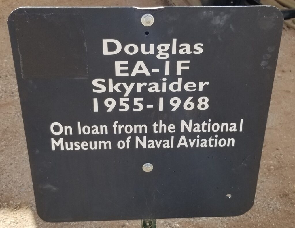 DOUGLAS EA-IF SKYRAIDER MEMORIAL AIRCRAFT PLAQUE