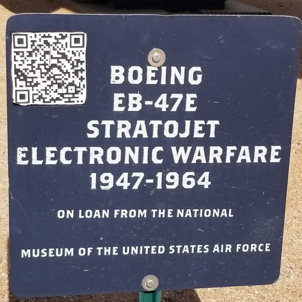 BOEING EB-47E STRATOJET ELECTRONIC WARFARE MEMORIAL AIRCRAFT PLAQUE