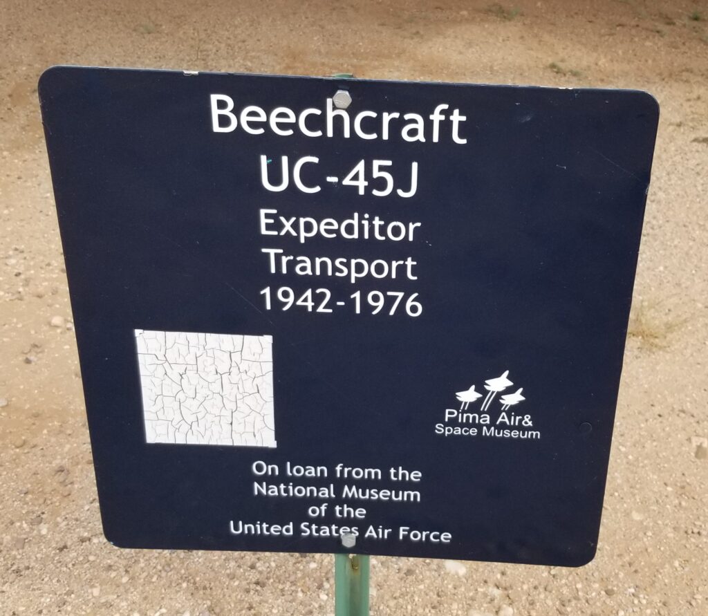 BEECHCRAFT UC-45J MEMORIAL AIRCRAFT PLAQUE