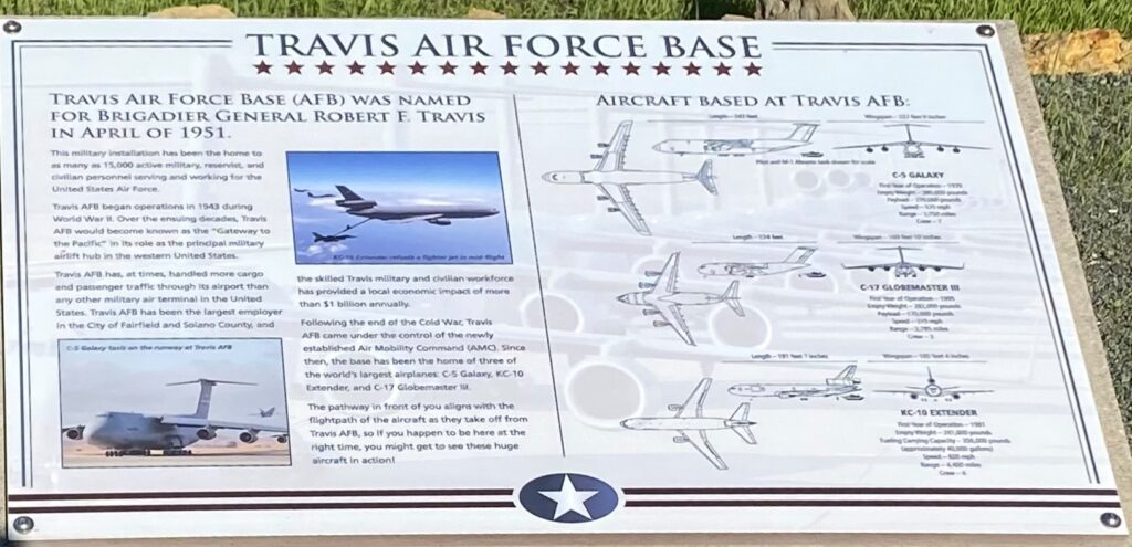 TRAVIS AIR FORCE BASE WAR MEMORIAL PANEL