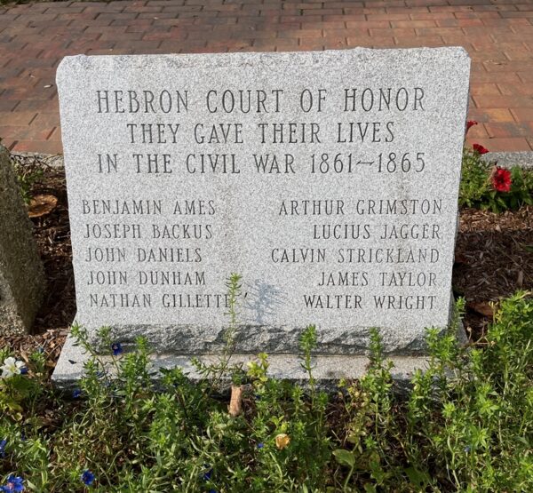 HEBRON COURT OF HONOR CIVIL WAR MEMORIAL