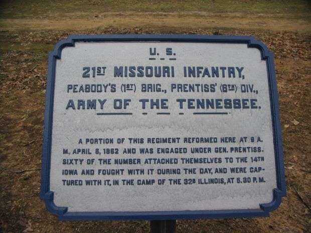 U.S. 21ST MISSOURI INFANTRY MEMORIAL PLAQUE III