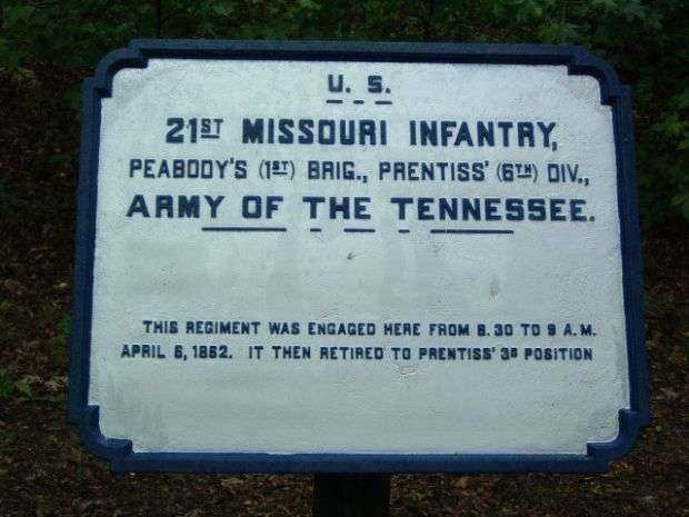 U.S. 21ST MISSOURI INFANTRY MEMORIAL PLAQUE II