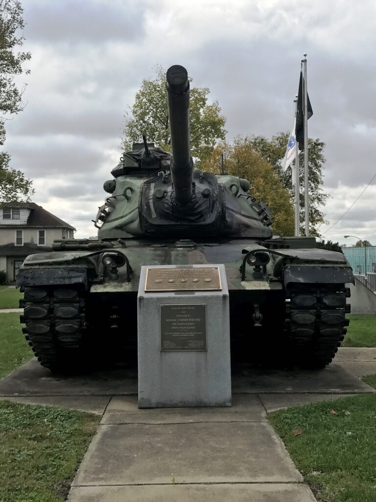AMERICAN LEGION POST 182 WAR VETERANS MEMORIAL TANK