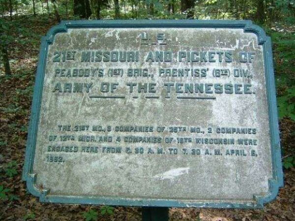 U.S. 21ST MISSOURI AND PICKETS MEMORIAL PLAQUE II