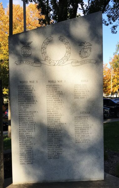 OTTAWA WAR VETERANS MEMORIAL RIGHT STONE