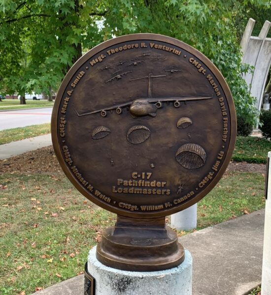 C-17 PATHFINDER LOADMASTER MEMORIAL MEDALLION BACK