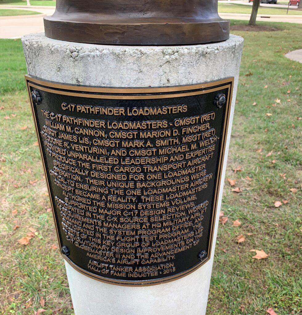 C-17 PATHFINDER LOADMASTER MEMORIAL MEDALLION PLAQUE