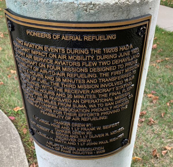 PIONEERS OF AERIAL REFUELING MEMORIAL PLAQUE A
