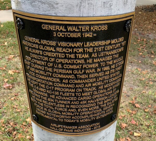 GENERAL WALTER KROSS 3 OCTOBER 1942 MEMORIAL PLAQUE