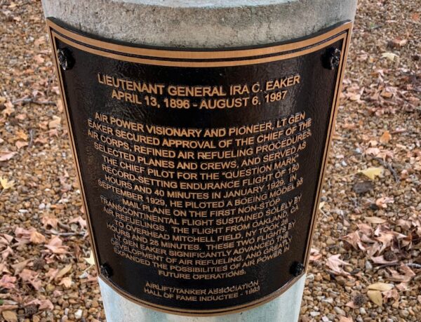 LIEUTENANT GENERAL IRA C. EAKER MEMORIAL PLAQUE