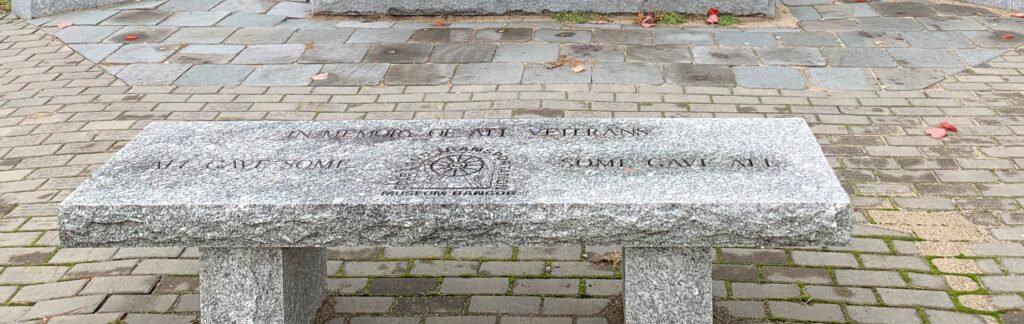 MUSEUM BANGOR IN MEMORY OF ALL VETERANS MEMORIAL BENCH