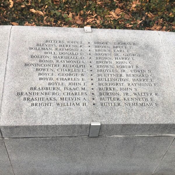 MARYLANDERS KOREAN WAR VETERANS MEMORIAL STONE C