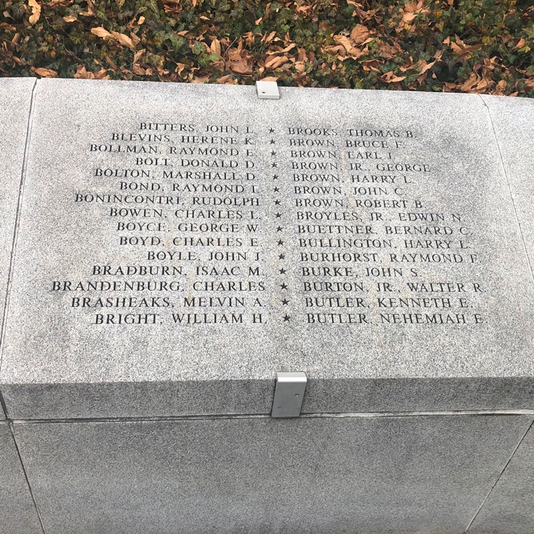 MARYLANDERS KOREAN WAR VETERANS MEMORIAL STONE C