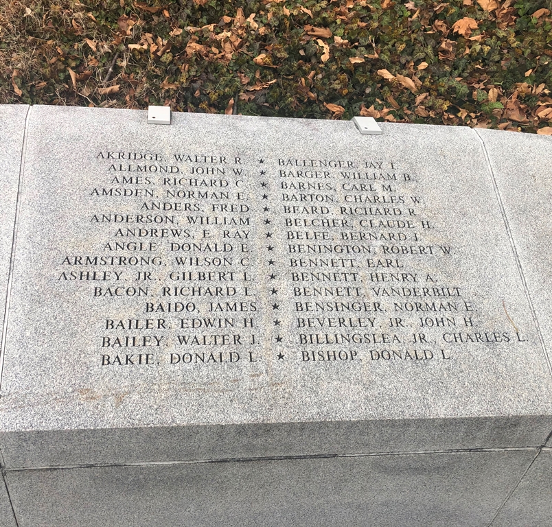 MARYLANDERS KOREAN WAR VETERANS MEMORIAL STONE B