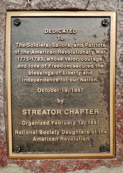 SOLDIERS, SAILORS AND PATRIOTS OF THE AMERICAN REVOLUTIONARY WAR MEMORIAL PLAQUE
