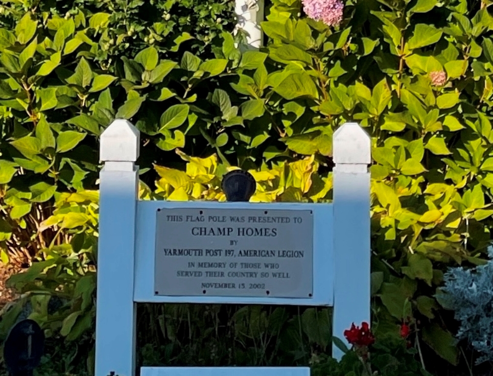 CHAMP HOMES MEMORIAL FLAGPOLE PLAQUE