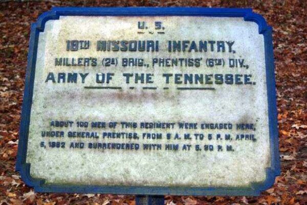 U.S. 18TH MISSOURI INFANTRY MEMORIAL PLAQUE I