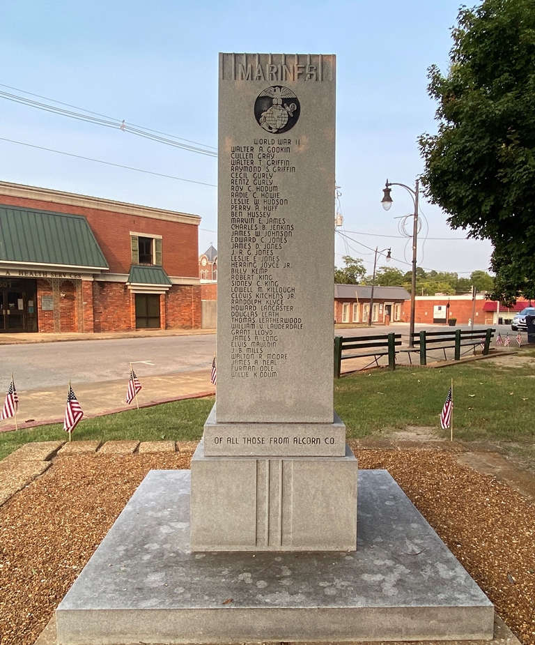 ALCORN COUNTY WAR VETERANS MEMORIAL SIDE B
