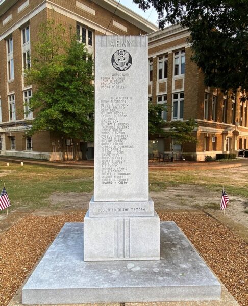 ALCORN COUNTY WAR VETERANS MEMORIAL SIDE A