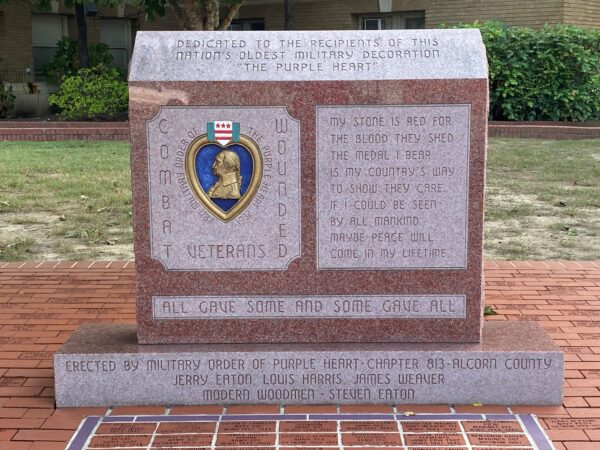 CORINTH COMBAT WOUNDED VETERANS MEMORIAL FRONT