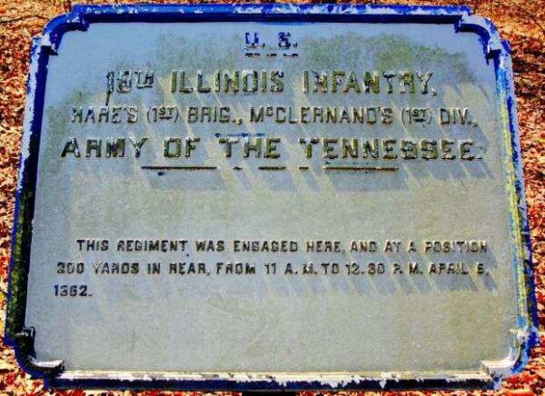U.S. 18TH ILLINOIS INFANTRY MEMORIAL PLAQUE II