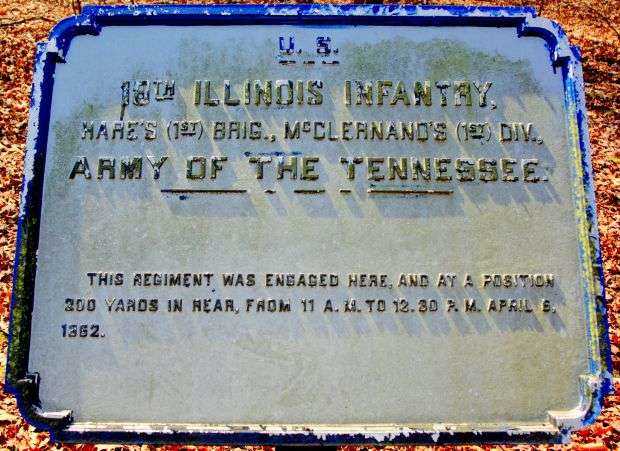 U.S. 18TH ILLINOIS INFANTRY MEMORIAL PLAQUE II