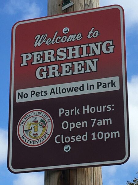 PERSHING GREEN MEMORIAL PARK PLAQUE