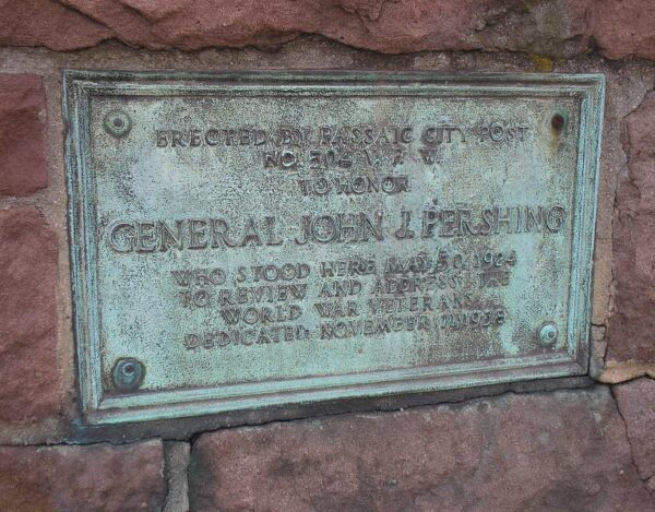 GENERAL JOHN J. PERSHING WAR MEMORIAL PLAQUE