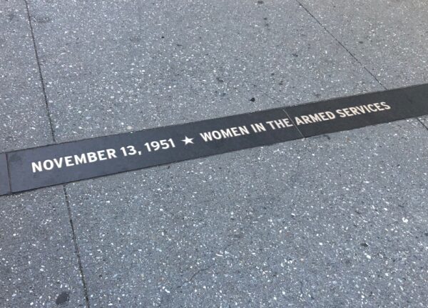 NOVEMBER 13, 1951 WOMEN IN THE ARMED FORCES SIDEWALK MEMORIAL