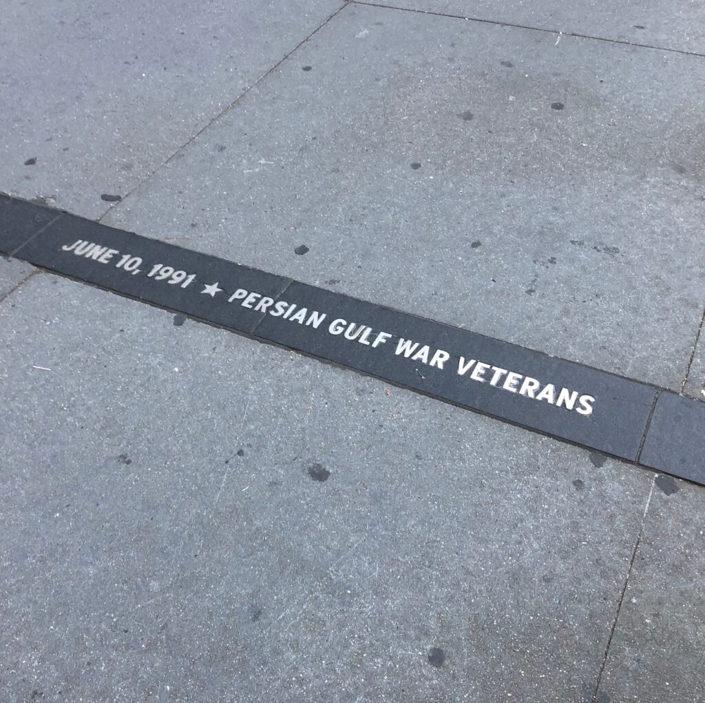 JUNE 10, 1991 PERSIAN GULF WAR VETERANS SIDEWALK MEMORIAL