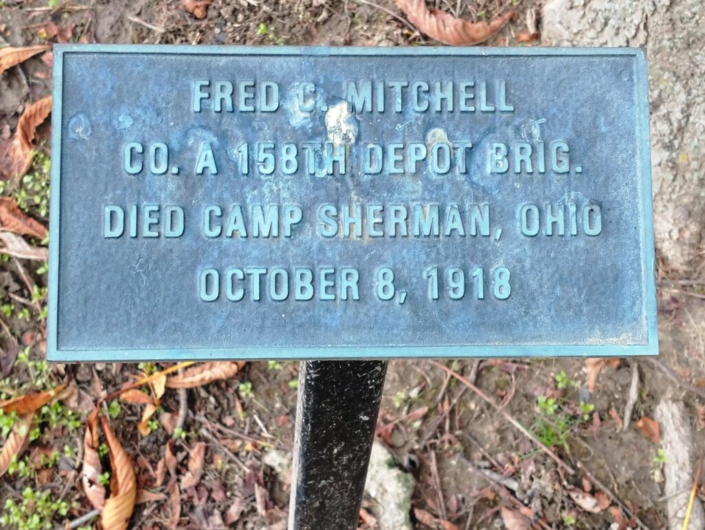 FRED C. MITCHELL WAR MEMORIAL TREE PLAQUE