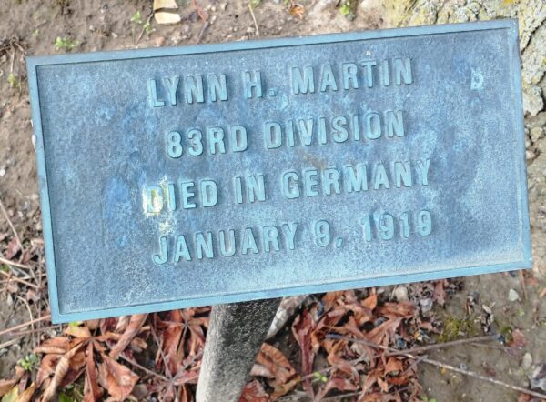 LYNN H. MARTIN WAR MEMORIAL TREE PLAQUE