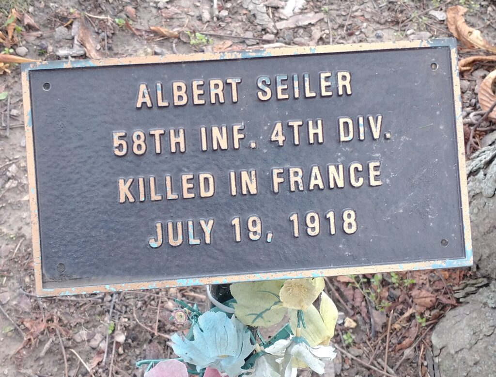 ALBERT SEILER WAR MEMORIAL TREE PLAQUE