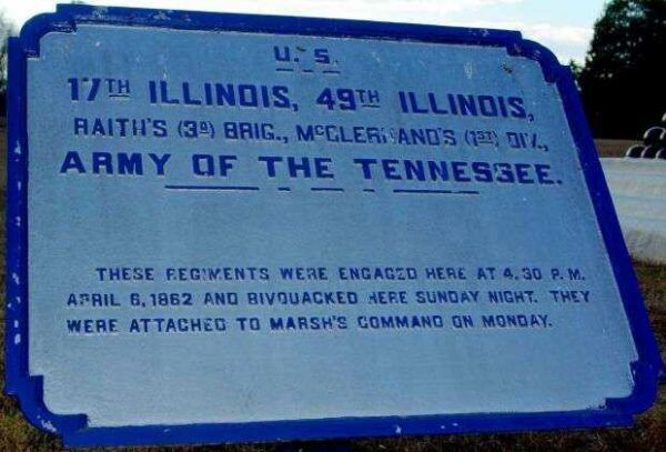 U.S. 17TH ILLINOIS, 49TH ILLINOIS MEMORIAL PLAQUE I