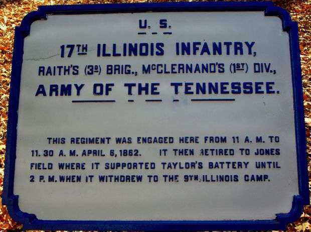 U.S. 17TH ILLINOIS INFANTRY MEMORIAL PLAQUE II