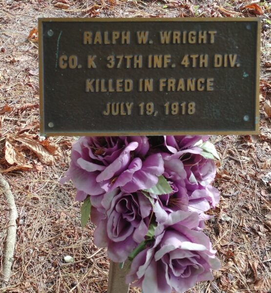 RALPH W. WRIGHT WAR MEMORIAL TREE PLAQUE