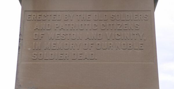 CITIZENS OF WESTON CIVIL WAR MEMORIAL SIDE C
