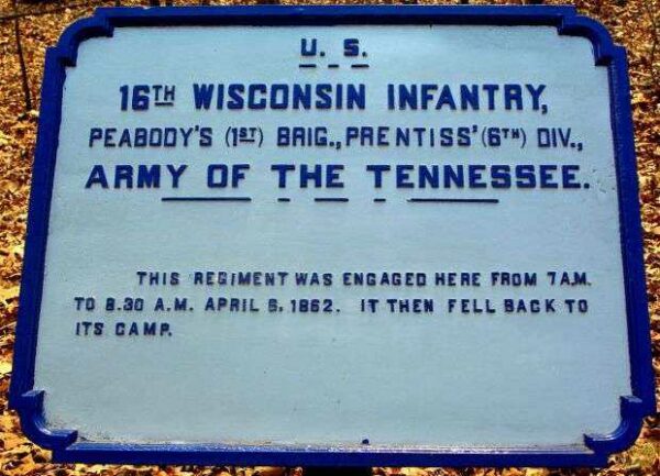 U.S. 16TH WISCONSIN INFANTRY MEMORIAL PLAQUE III