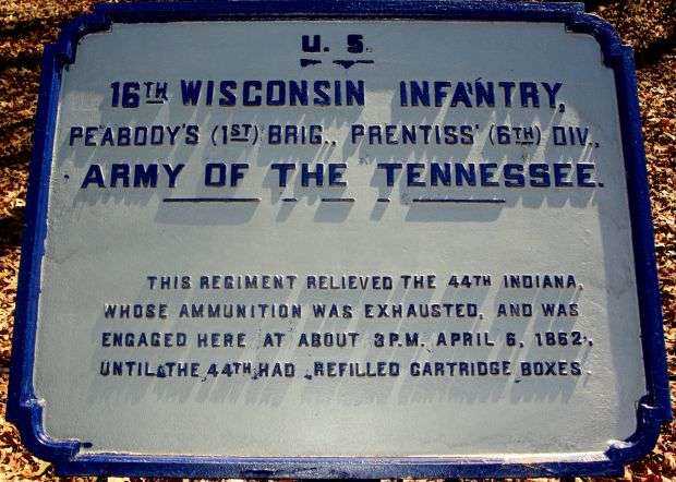 U.S. 16TH WISCONSIN INFANTRY MEMORIAL PLAQUE I