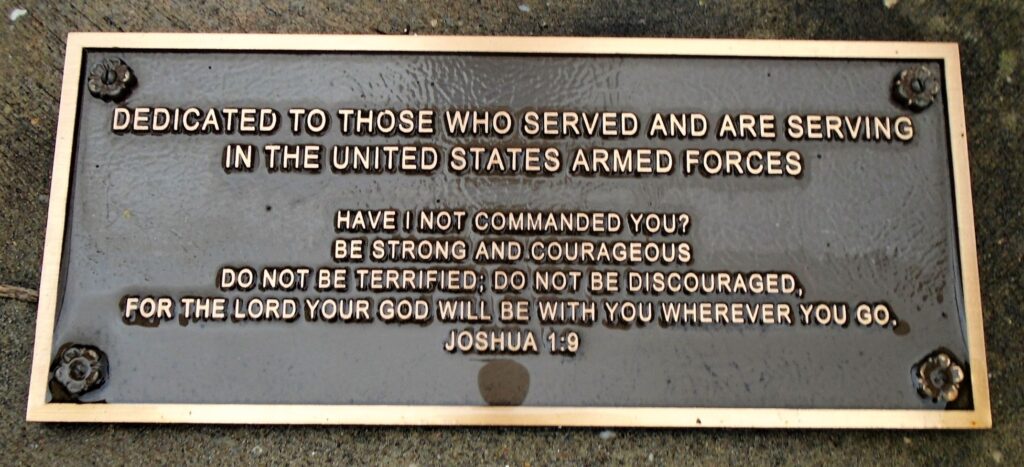LATROBE ARMED FORCES MEMORIAL FLAGPOLE PLAQUE