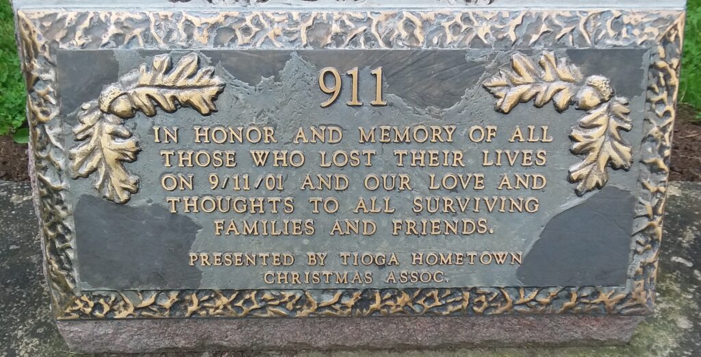 TIOGA HOMETOWN CHRISTMAS ASSOC 911 MEMORIAL CLOSE-UP