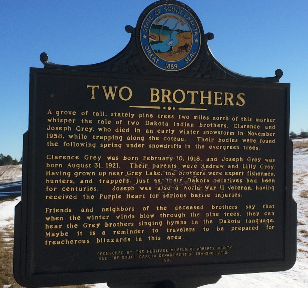 TWO BROTHERS WAR MEMORIAL MARKER