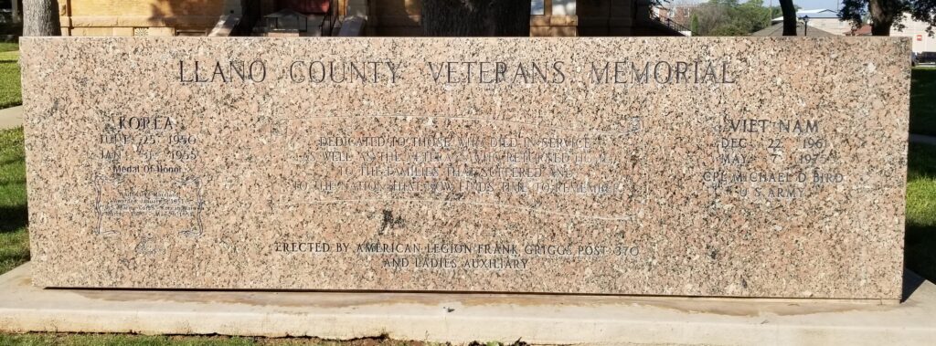 LLANO COUNTY VETERANS MEMORIAL
