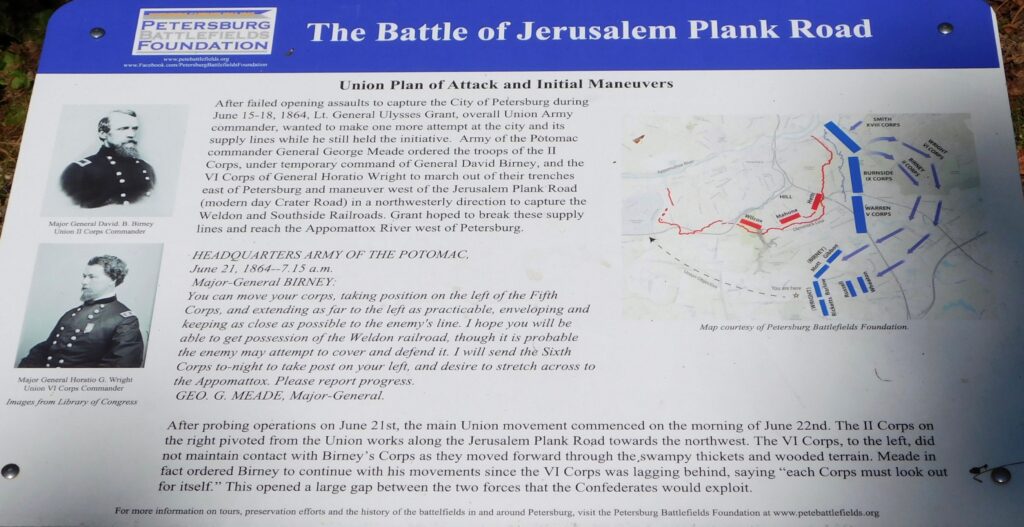THE BATTLE OF JERUSALEM PLANK ROAD MEMORIAL PANEL