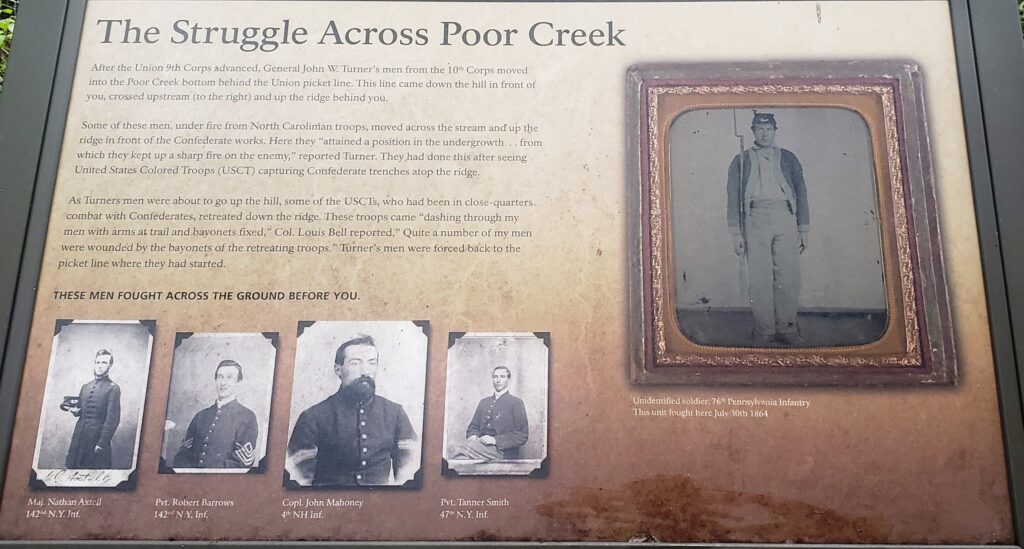 THE STRUGGLE ACROSS POOR CREEK MEMORIAL PANEL