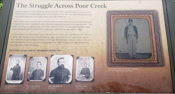 THE STRUGGLE ACROSS POOR CREEK MEMORIAL PANEL