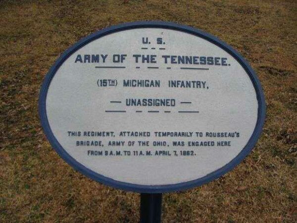 U.S. 15TH MICHIGAN INFANTRY MEMORIAL PLAQUE II